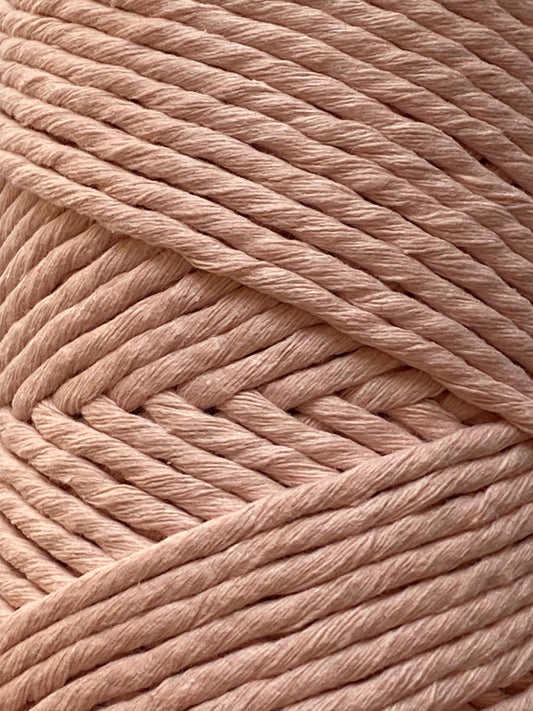 3mm single strand macrame cord in LIGHT PINK