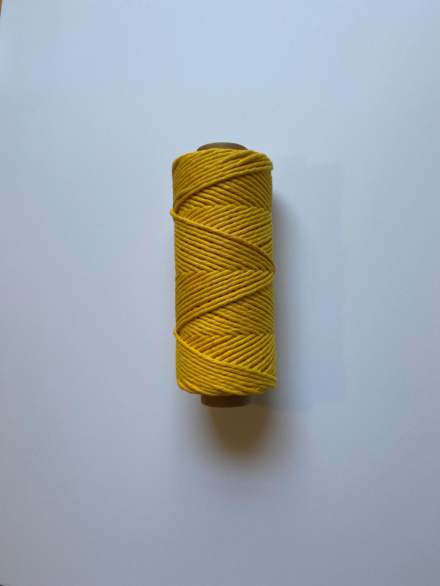 3mm single strand macrame cord in MUSTARD