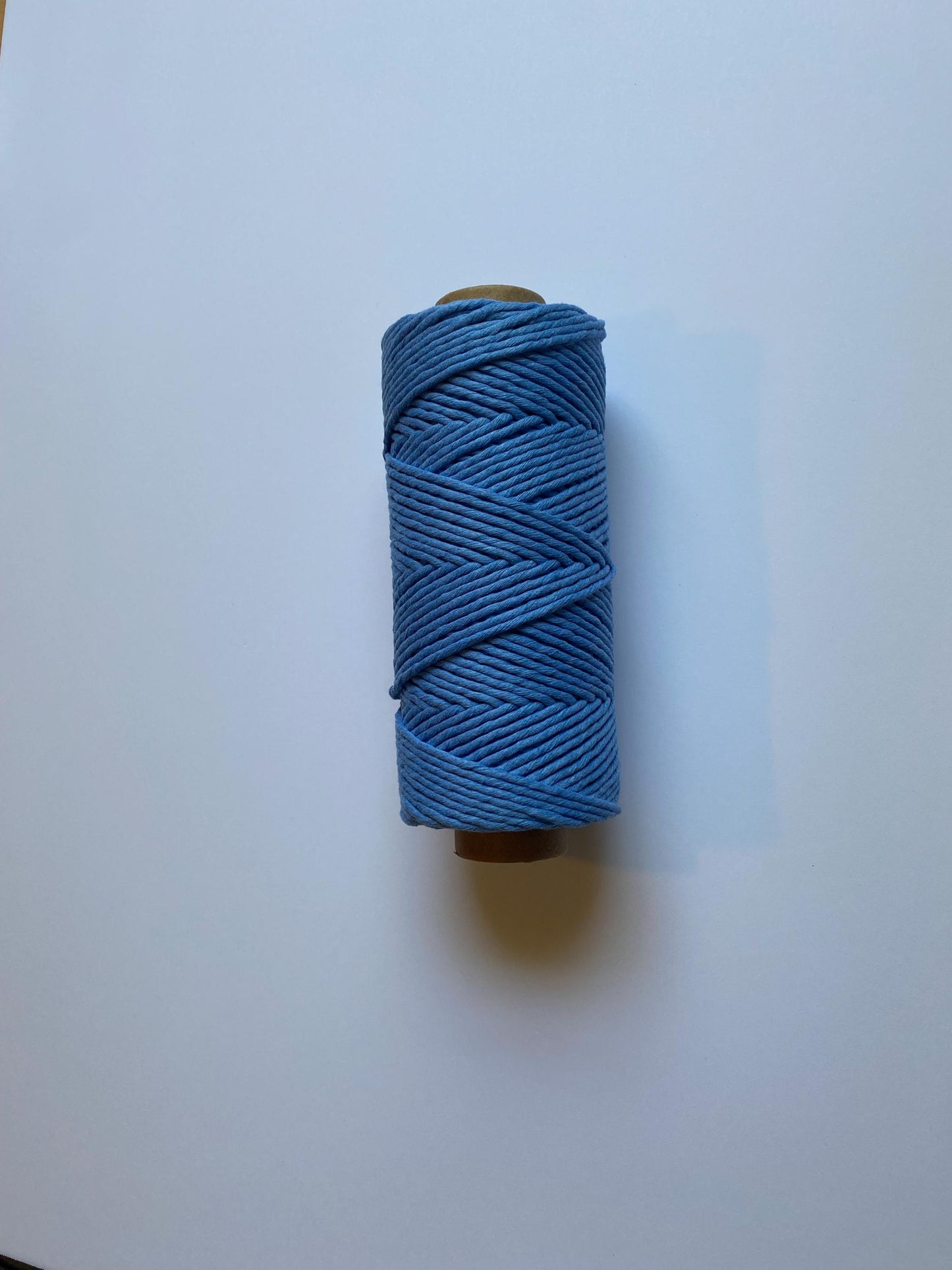 3mm single strand macrame cord in BLUE