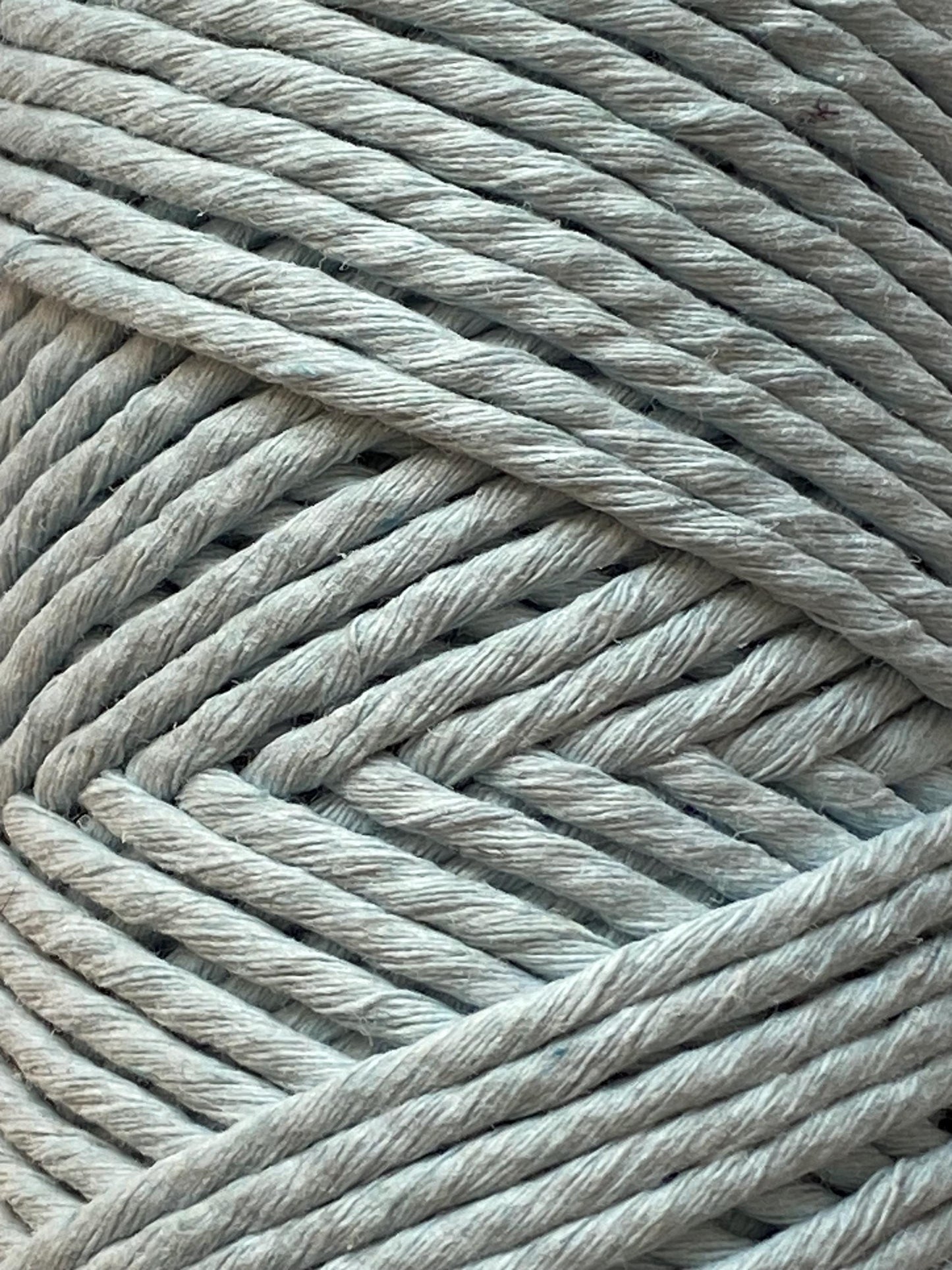 3mm single strand macrame cord in LIGHT BLUE