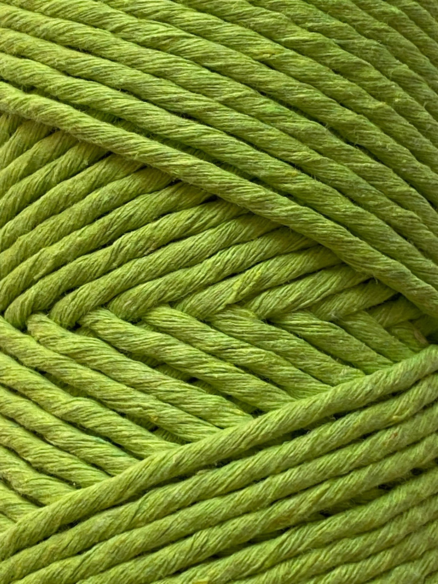 3mm single strand macrame cord in LIGHT GREEN