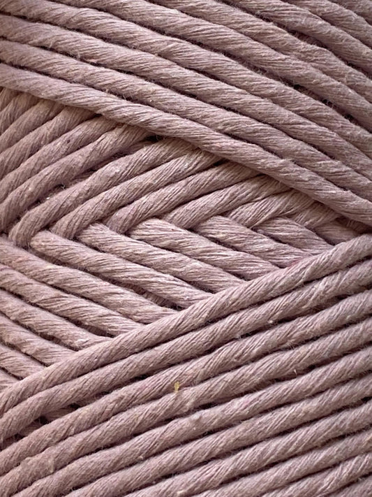 3mm single strand macrame cord in LAVENDER