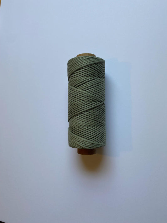 3mm single strand macrame cord in SAGE