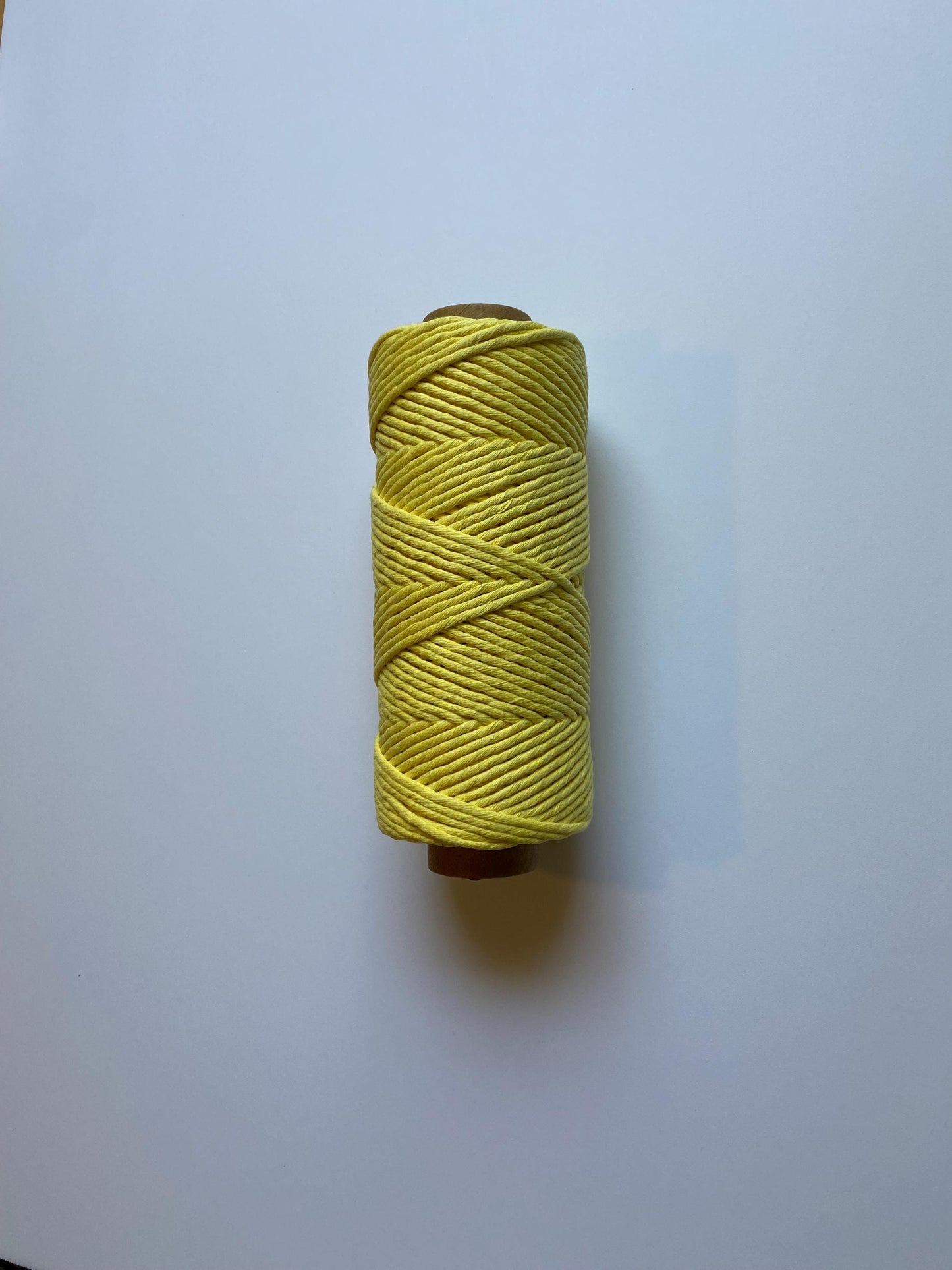 3mm single strand macrame cord in YELLOW