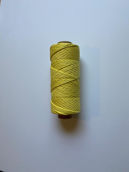 3mm single strand macrame cord in YELLOW
