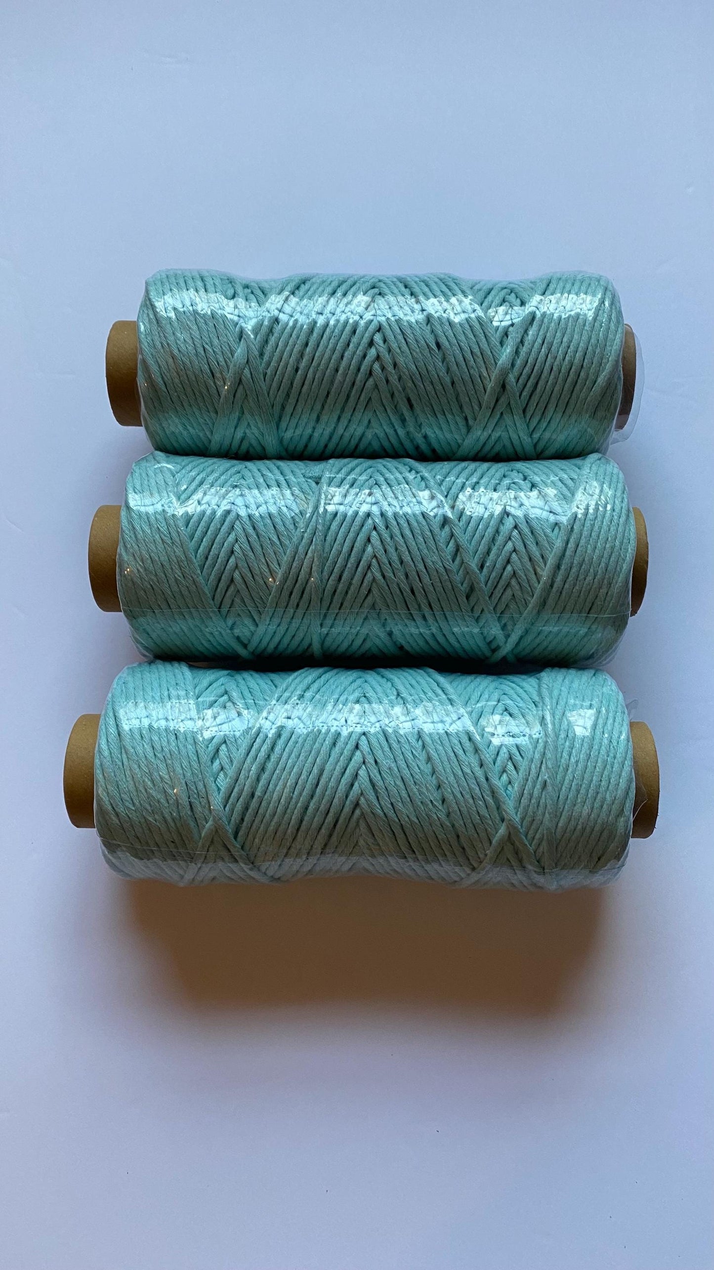 3mm single strand macrame cord in MINT