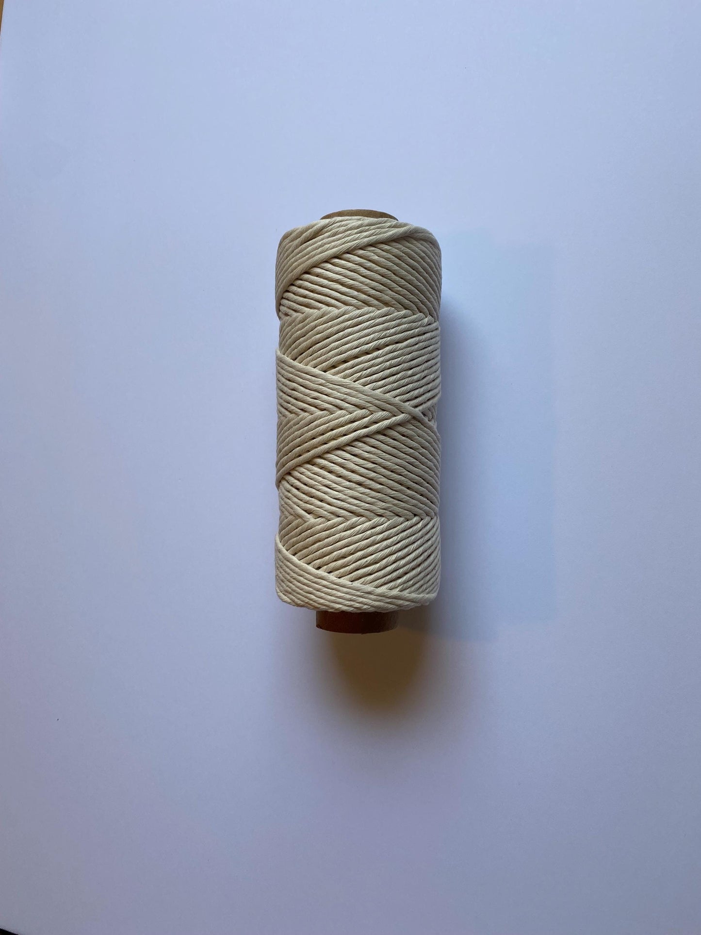 3mm single strand macrame cord in NATURAL