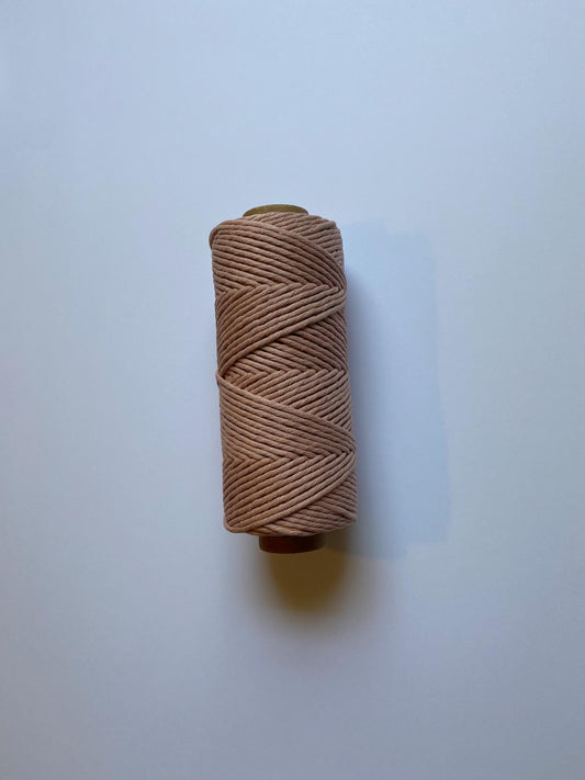 3mm single strand macrame cord in VINTAGE ROSE