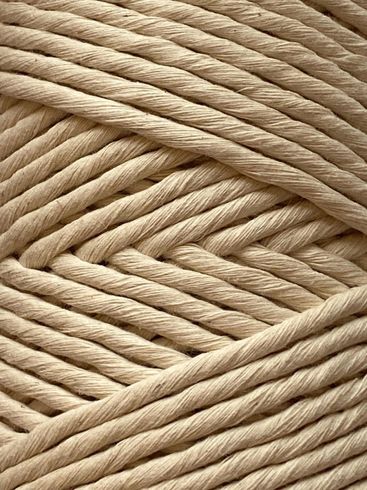 3mm single strand macrame cord in NATURAL