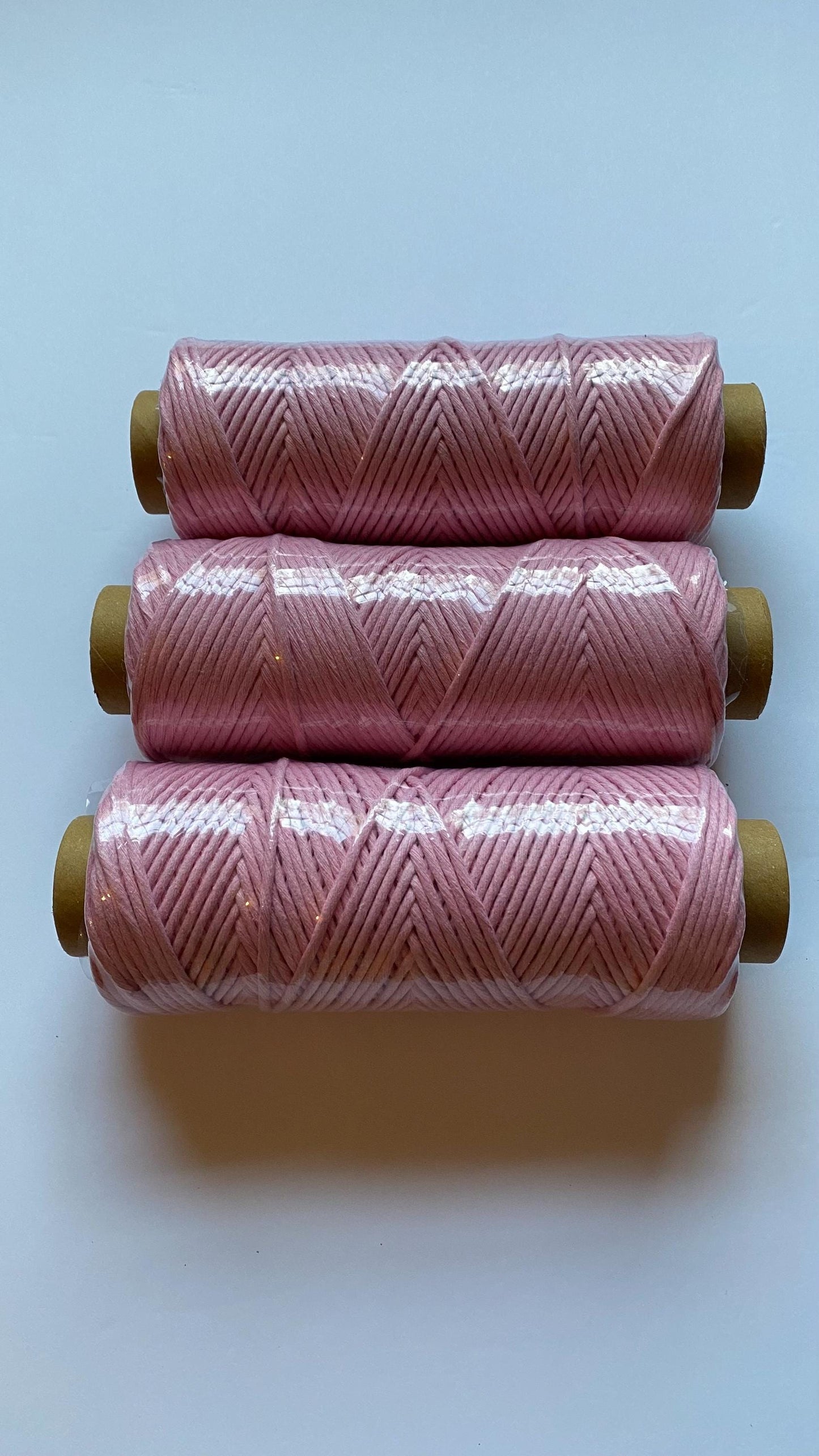 3mm single strand macrame cord in PINK