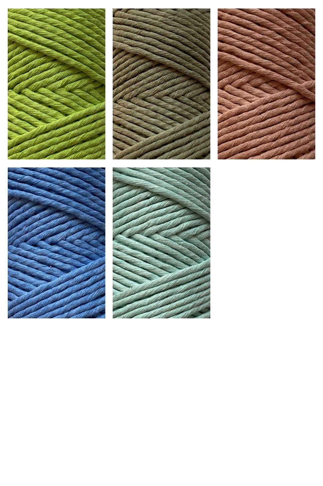 3mm single strand macrame cord in LIGHT BLUE