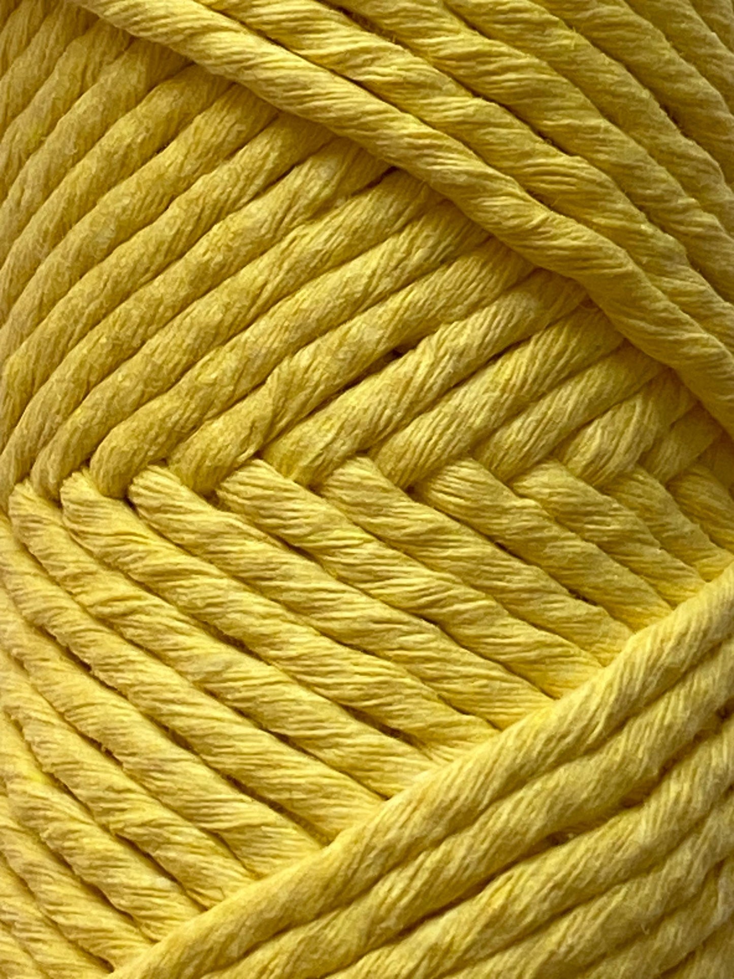 3mm single strand macrame cord in YELLOW